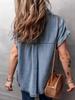 Cross2026 Women's Short Sleeve Denim Jacket - Europe Spring/Summer Collection