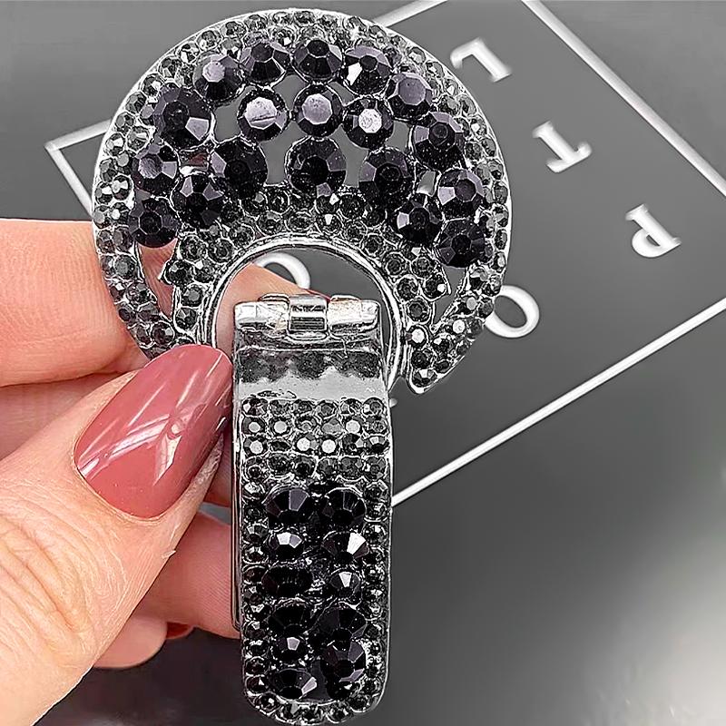 1PC Duckbill Buckle Overcoat Decor Shiny Rhinestone Fashion Metal Button Originality Cardigan Button Clothing Accessory