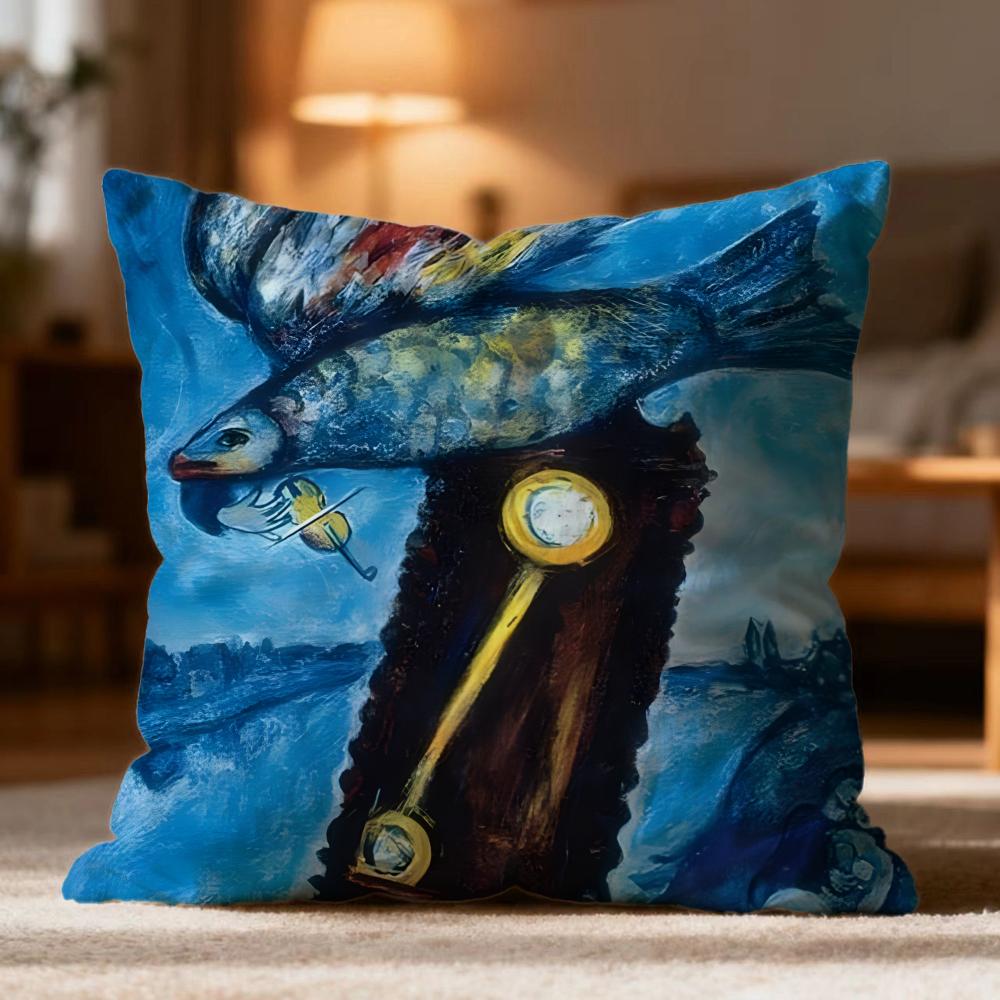 Popular M-MMarc Chagall Cushion Cover Soft Washable Pillow Case Multi-Scene for Couch Bed Travel Office Use