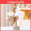 Monkey And Rabbit Plush Keychain With Carrot Peach Design For Girls Gift And Bag Accessory