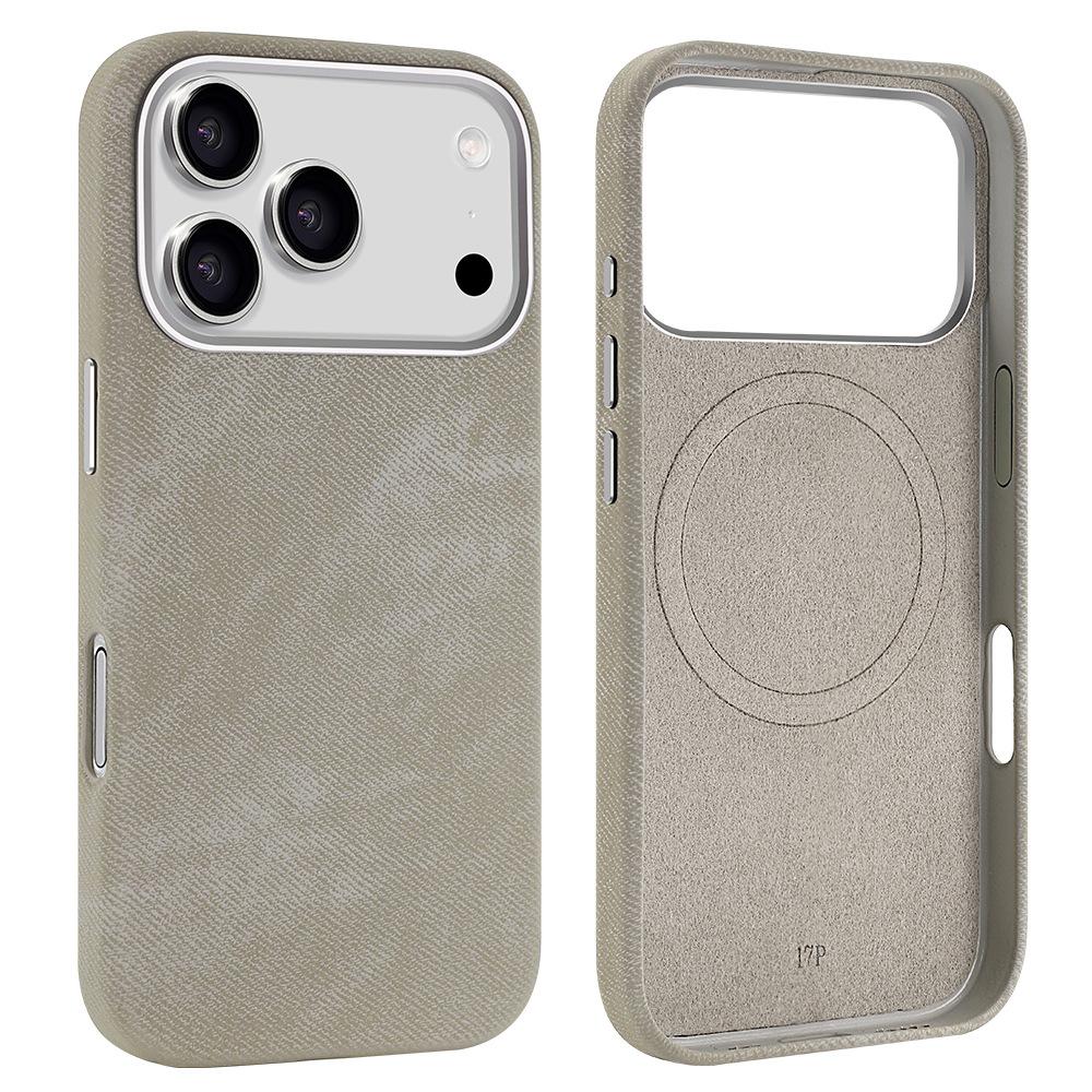 Fleece Strong Magnetic Charging Phone Case for iPhone 17 Pro Max 16 Plus Air 15 14 13 12 Pro Metal Lens Frame Protective Cover