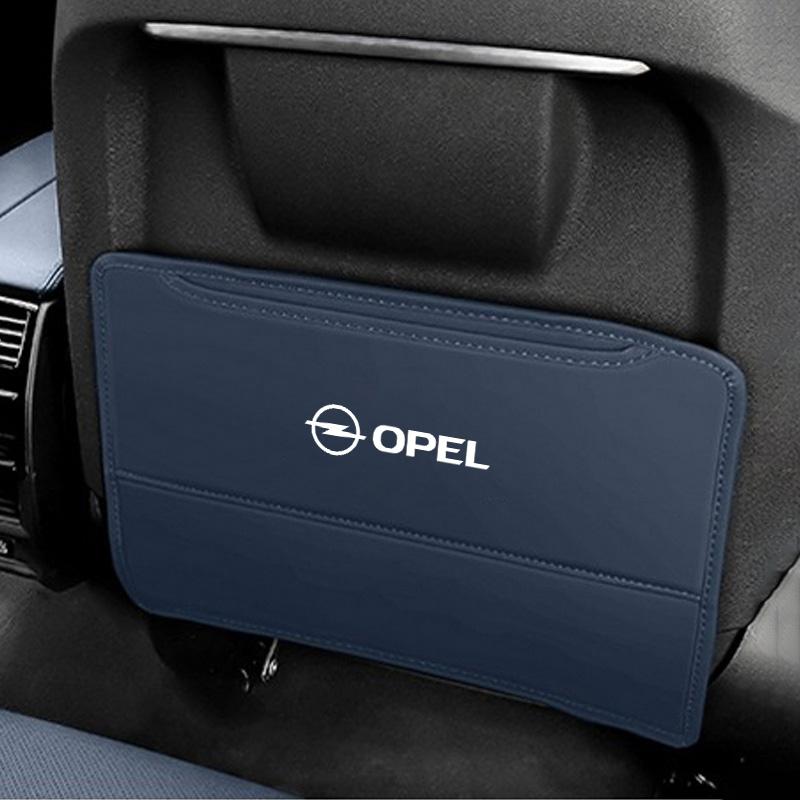 Tapis Protecteur Anti-Coup de Pied pour Dossier de Siège de Voiture en Cuir PU, Tapis Anti-Salissure Pour Opel Astra Grandland Corsa Mokka Frontera Insignia Zafira