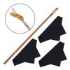 Flute Cleaning Rod with Black Cleaning Cloth Sets Flute Piccolo Cleaning Swabs