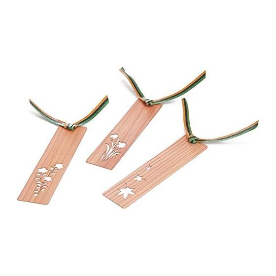 Yamasita Craft Japanese Sugi Wood Bookmark - Bellflower