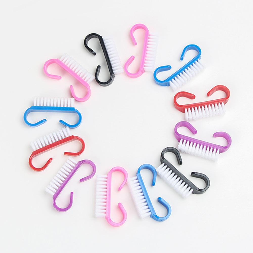 

Puntos Nail Art Маленькая роговая пластиковая щетка для очистки пыли Маникюрный педикюрный инструмент