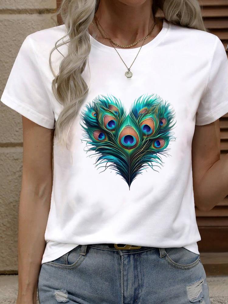 (Asian Size) Tee Top star trend cute 90s Women Fashion Female Clothing T Shirt Woman Print  Short Sleeve Graphic T-shirts