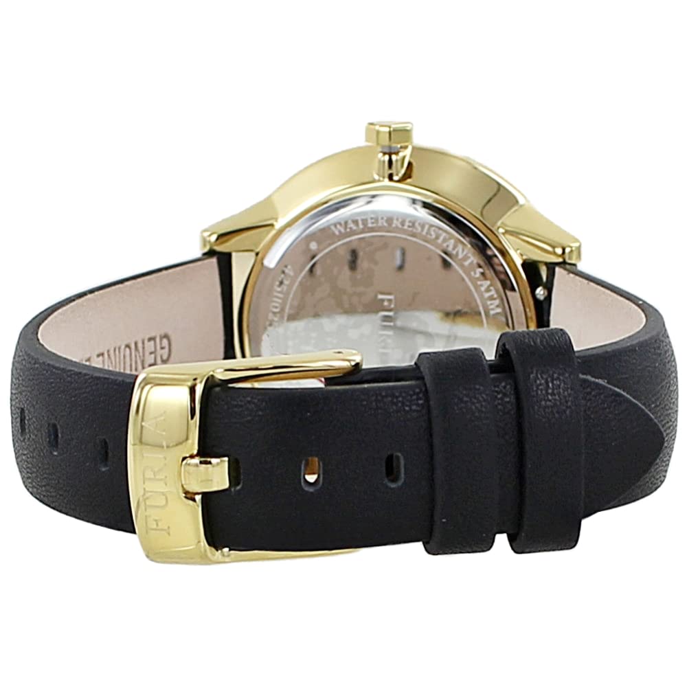 Furla Black Leather Belt R4251102501 Watch [Furla] Women's [Item]