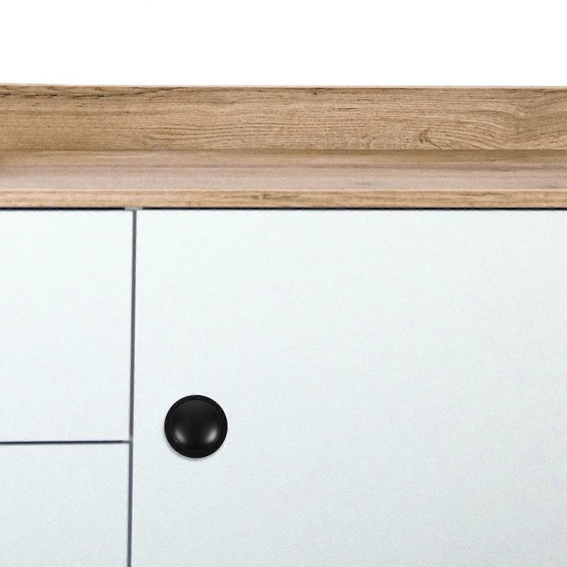 Black Suction Cup Bathroom Grab Bar for Elderly with 2Pcs Handles