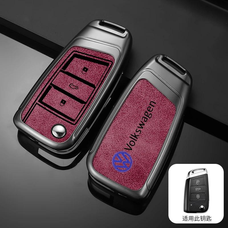 

VW GTI GOLF 2026 Hot For VW VOLKSWAGEN Metal Car Key Case Cover For VW Volkswagen MK7 Golf 7 Tiguan MK2 for Seat Ibiza Leon FR 2
