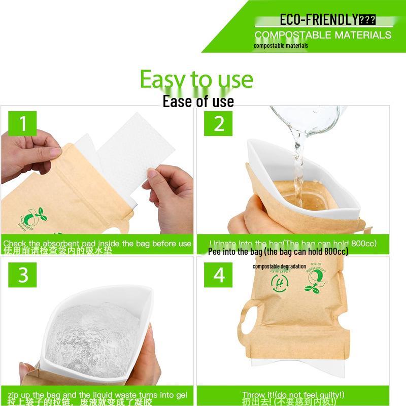 Urinal de Călătorie de Unică Folosință Ecologic și Sac pentru Vărsături pentru Copii și Adulți