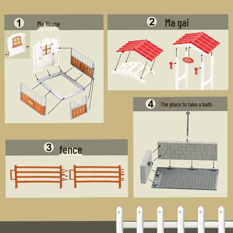 Children's Thousand-Mile Horse Simulation Model Toy and Sand Table Set