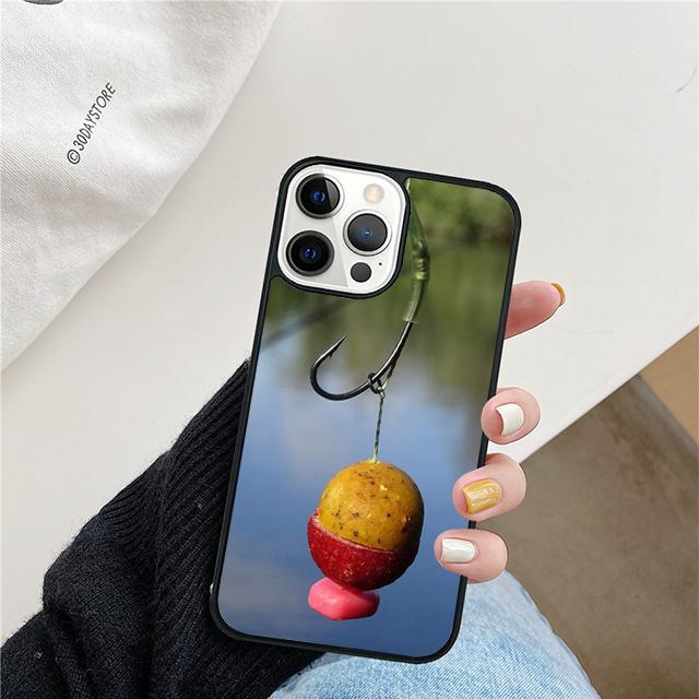 Fishing Rod Phone Case For iPhone 17 Air 15 16 Cover 11 13 14 Pro Max 12 Plus Max Fundas