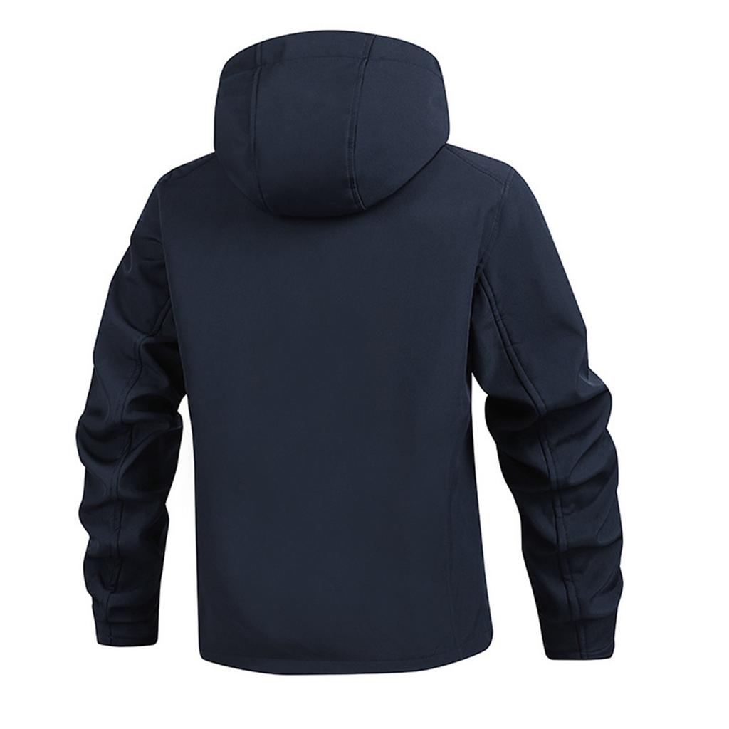 Men's Solid Color Outdoor Mountaineering Waterproof Windproof Fleece Jacket Outdoor Jacket