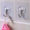 Transparent Stainless Steel Self-Adhesive Hooks Bathroom Towel Clothes Storage Sticker Hook Key Hangers Storage Holder