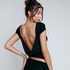 2025 Summer Deep V-Neck Ruffle Tie Long Sleeve Sheer Top