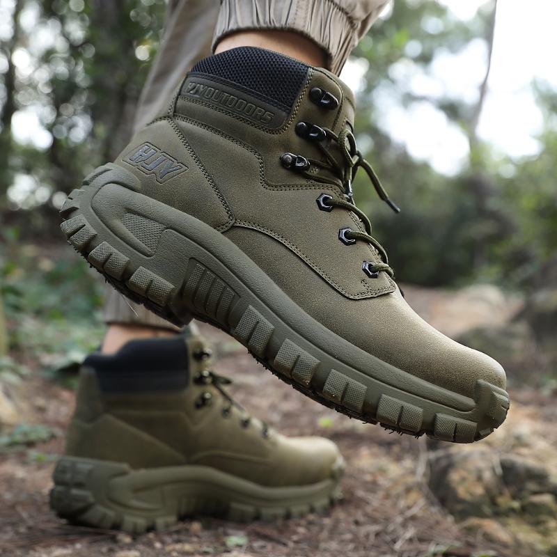 Nowe Buty Treningowe Outdoorowe do Wędrówek Męskie Wysokie Buty Sportowe Jesień i Zima Duże Buty Robocze 39-47