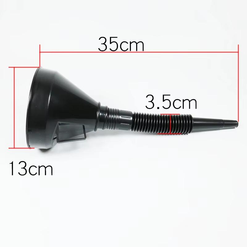 Automobile fuel filling funnel, motorcycle water filling funnel, thickened funnel, multi-purpose funnel, extendable funnel чёрный