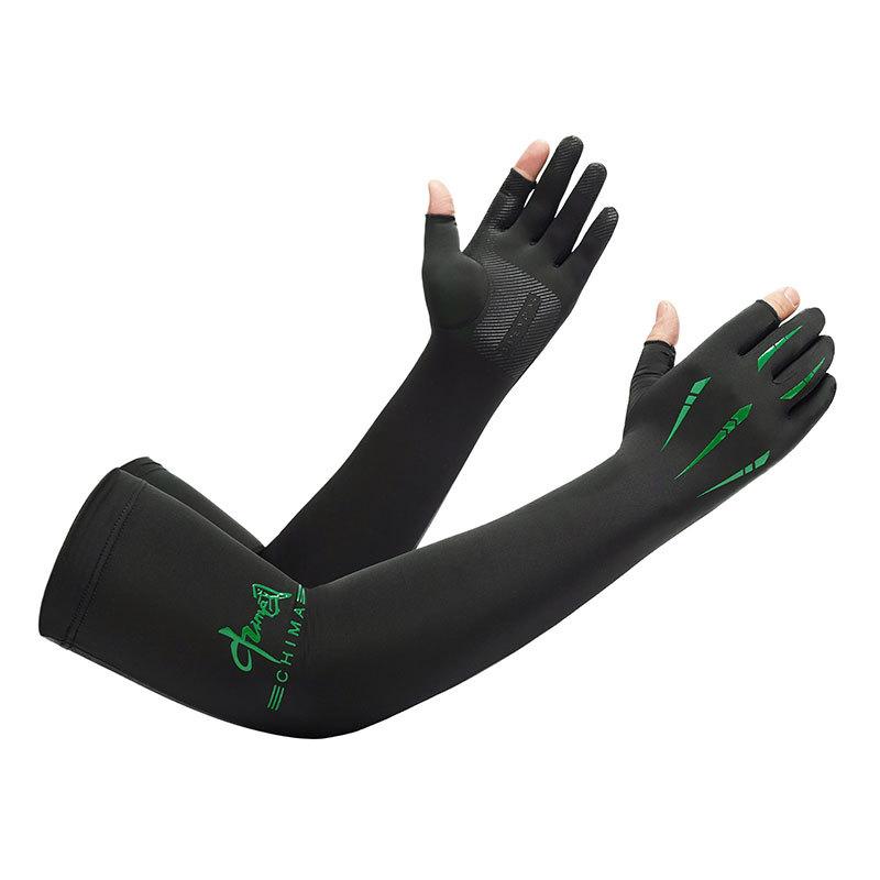 Ice Silk Sunscreen Sleeves Women's Summer UV Protection Men's Gloves Long Thin Cycling Fishing Elbow Dew