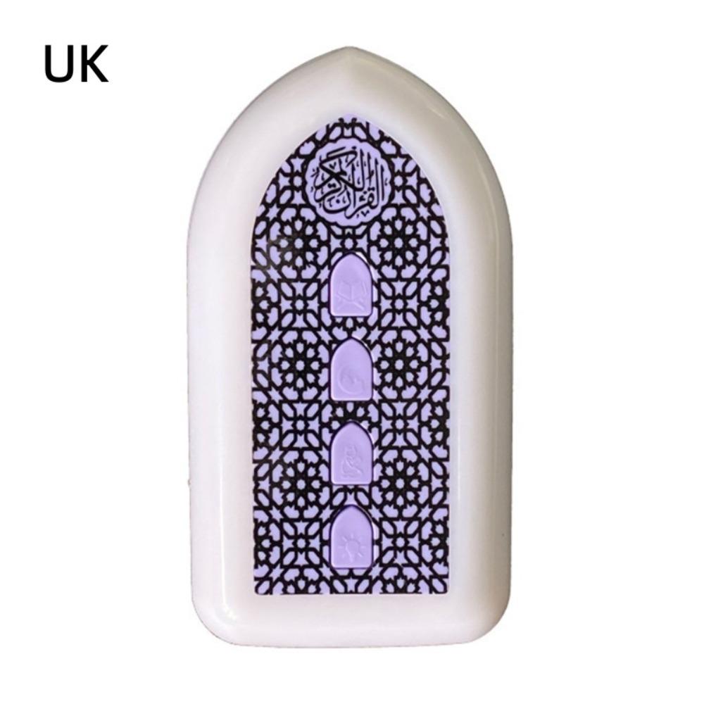 Wall Socket UK/EU Quran Player Multi-color Portable Wall Mount Speaker Mini Interactive LED Atmosphere Light Muslim Daily Pray