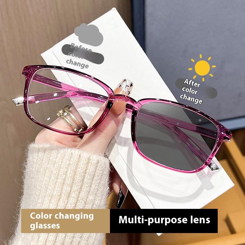 

Фотохромные очки для чтения 0 +1.0 +1.5 +2.0 +2.5 +3.0 +3.5 +4.0 Очки с защитой от синего света Очки для пресбиопии 4 фиолетовый