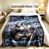 Valentine Love Theme Custom Blanket Personalized Name & Text Customized Soft Warm Throw Blanket Home Decor