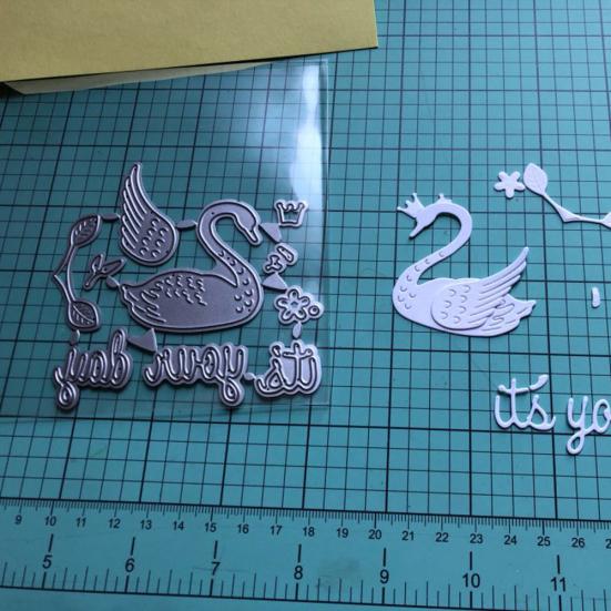Swan Crown Metal Cutting Dies DIY Scrapbooking Emboss Paper Cards Album Stencil