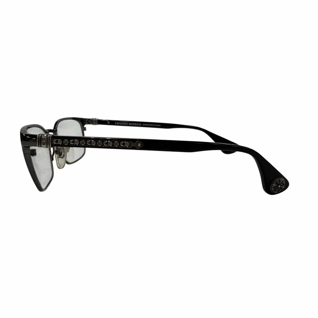 Great CHROME HEARTS Glasses GROWLER 1 Black 925 Mens Used