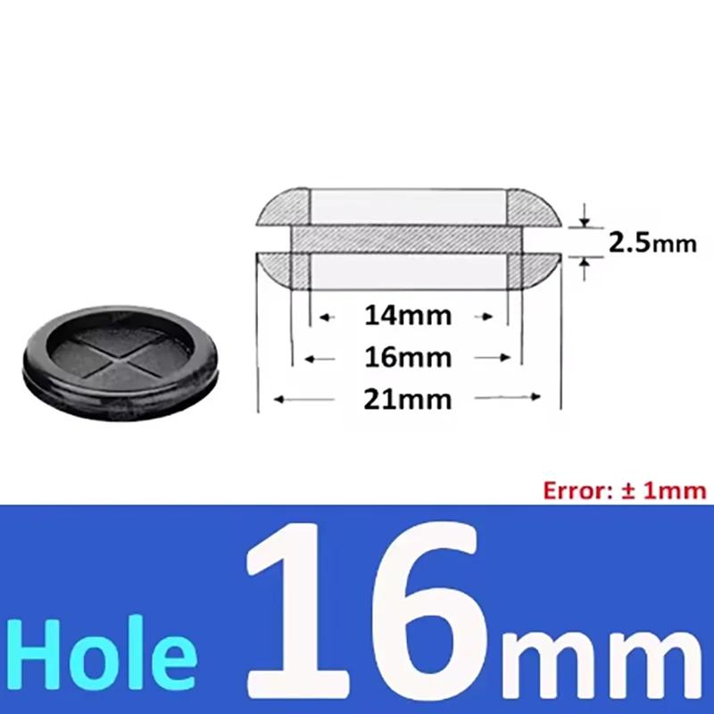 

Double Sided Rubber Grommets Dustproof/Sealing/Insulating Rubber Coil Opening Hole 16/25/30/40/60/80/100mm 4Pcs