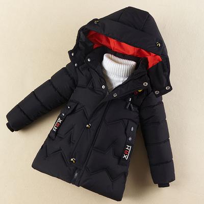 Children's Cotton Jacket 2025 New Children's Winter Boys Down Cotton Jacket Thickened Cotton Jacket Handsome Children's Jacket In Long