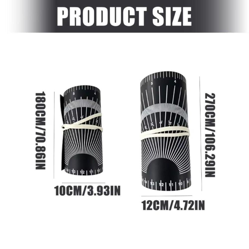 Marcator Circumferință Pânză PVC Șablon Flexibil pentru Layout Bandă de Înfășurare Instrument de Măsurare Conductă Instalator Conducte