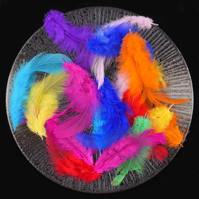 Mixed Color Chicken & Peacock Feathers for DIY Ornaments, Handicrafts, and Handmade Clothing Accessories.