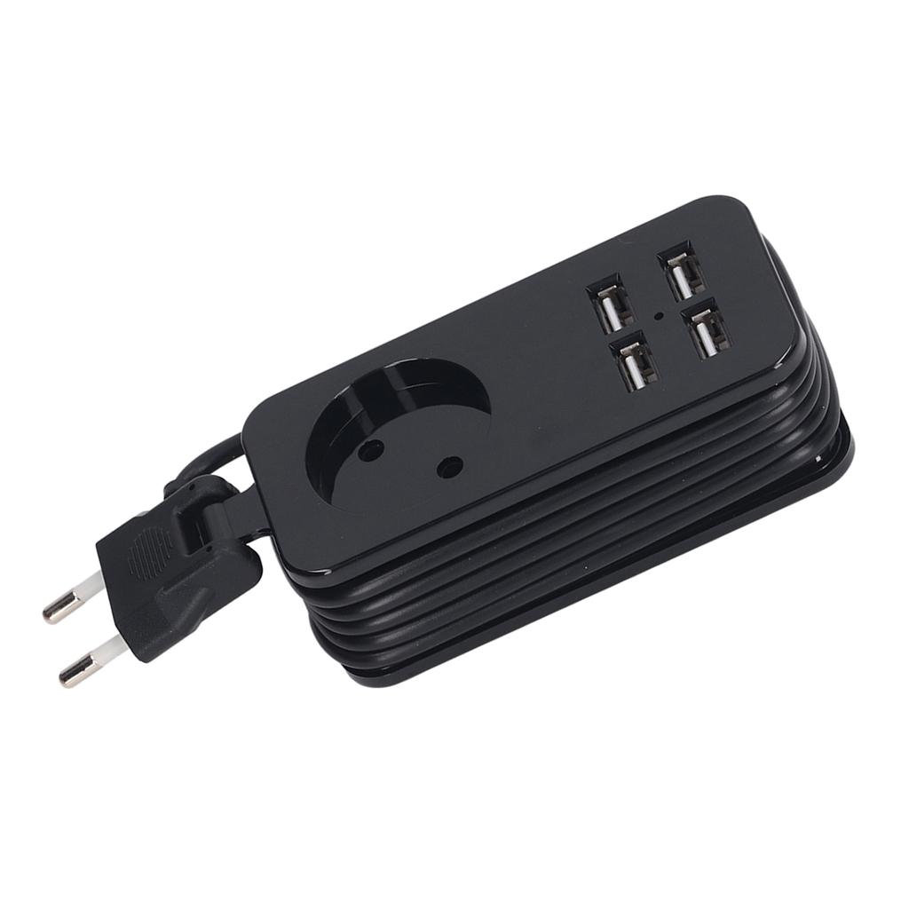 Power Strip 1200W 10A Fireproof  Adapter with 4 USB Port for Smartphones Tablet