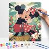 Disney Digital Oil Painting Mickey and Minnie Romantic Hug Art Handmade Diy Gift Home Decoration
