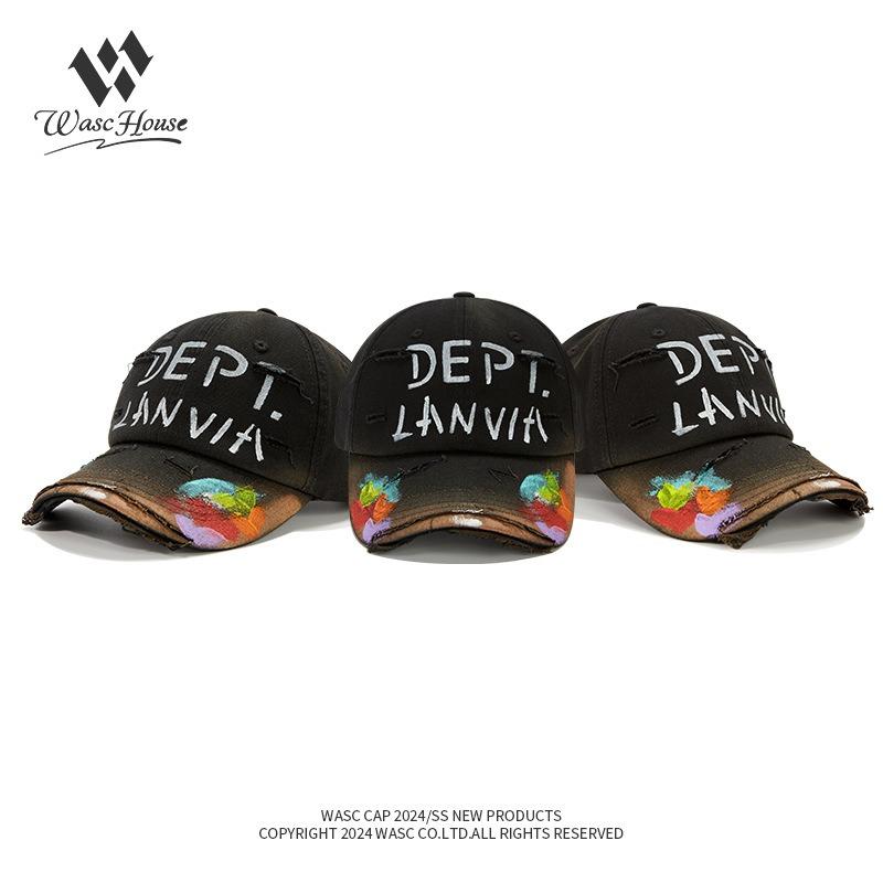 Hip Hop Ripped Street Graffiti Baseball Cap Children Semi-soft Top Couple Cap Male Tide