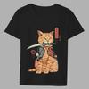 Men Summer T-shirt Basic Print Tops Japan Anime Genki Cat Series Casual O-neck Fashion Men Commuter Comfortable Tees