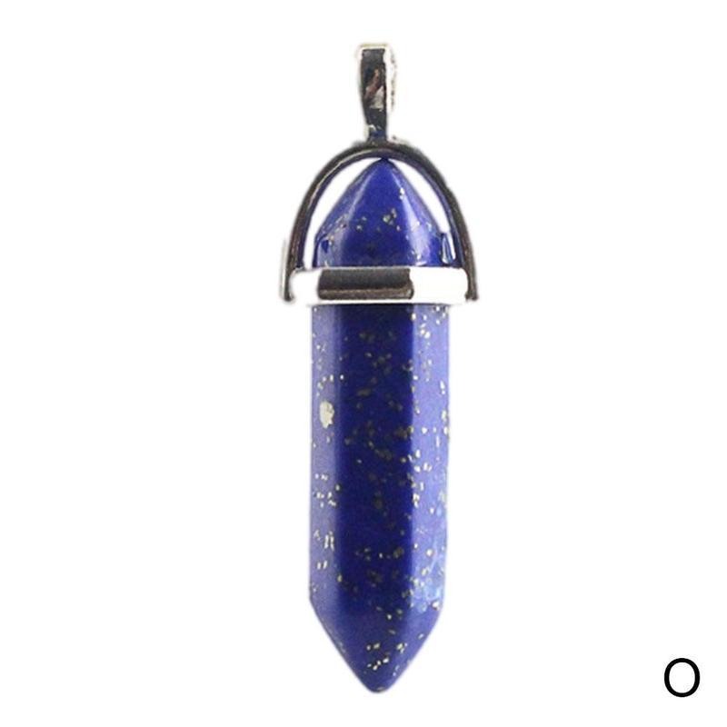Hexagonal Pointed Reiki Chakra Pendants Healing Quartz Crystal Dowsing