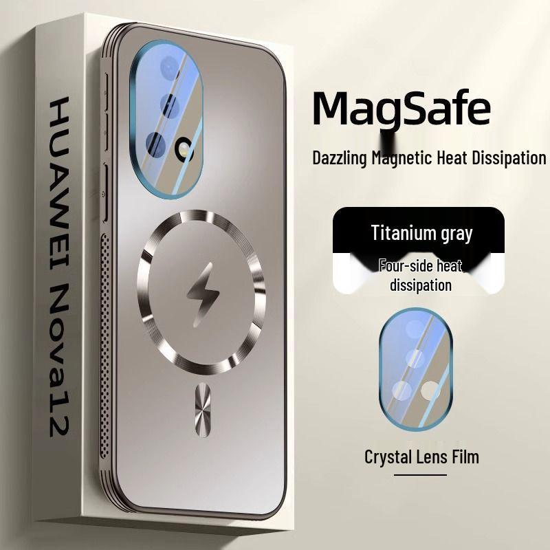 Huawei Nova 13/Nova 13 Pro Magnetic Phone Case with Full Lens Coverage, Heat Dissipation, and Airbag Anti-Drop Protection.