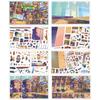 Weekend To City Series Miniature Landscape Sticker DIY Cabin Scene Sticker New Toy Game Sticker
