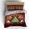 Green Tree, Reindeer, Wreath. Bedding Sets Duvet Cover Sets Duvet Covers Pillowcases(1 * Duvet Cover 2 * Pillowcases Without Duvet Insert)