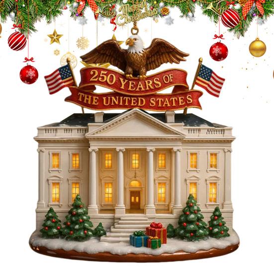 Dekorace k 250. výročí USA 250 let Spojených států Pamětní ozdoba Suvenýr Vlastenecká závěsná dekorace na vánoční stromek
