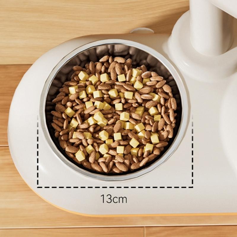 Large Dog Bowl 2 in 1 Pet Feeders Water Feeder Adjustable Height Feeder Waterer Food Container Bowl