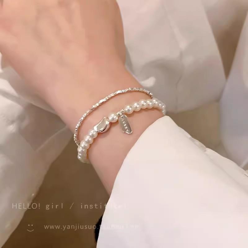 Korean Ins Tide Pearl Bracelet Design Temperament Bracelet Couple Bracelet Hand Jewelry