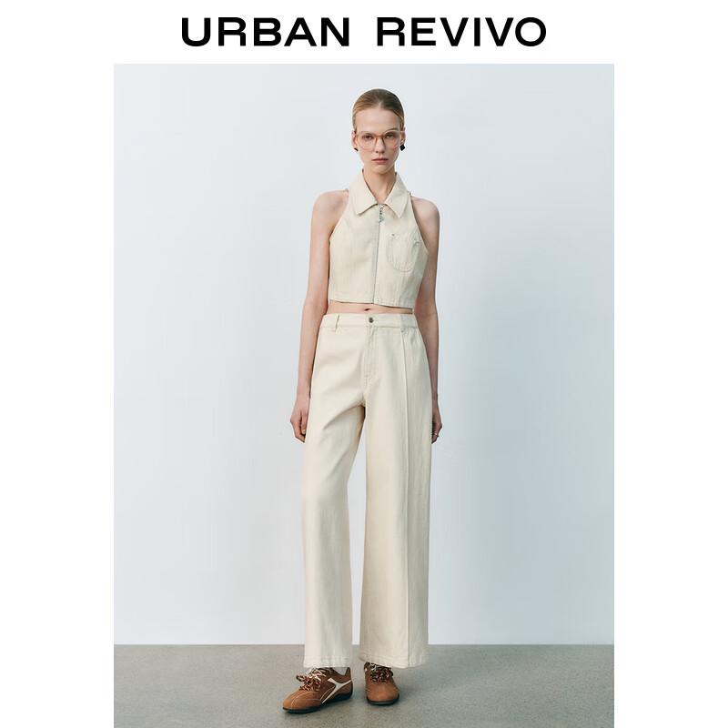 UR Women's Casual Cropped Sleeveless Polo Shirt