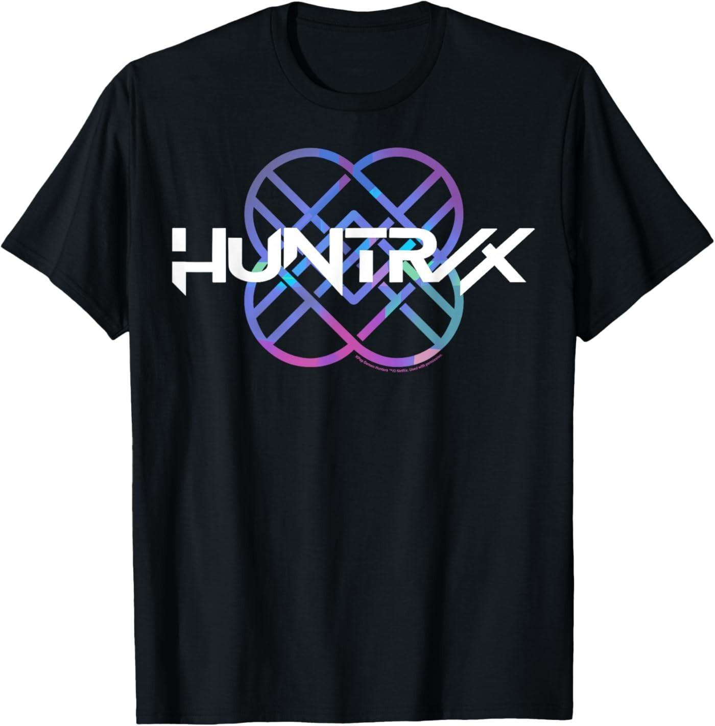 Kpop Demon Hunters Huntr/x Gradient Color Band Logo T-Shirt L