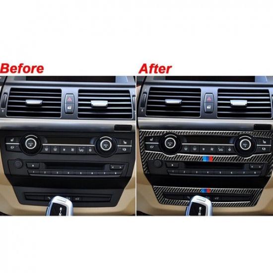 Carbon Fiber Interior Cover Trim Fit for Bmw X5 E70 X6 E71 2007-13
