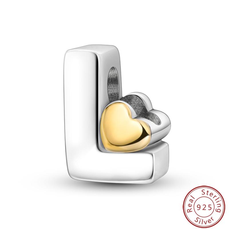 

100% Медь 26 Букв A-Z Золотое Сердце Круглый и Милый Дизайн Шармы Бусины 3мм Сделай Сам Изысканные Ювелирные Изделия Сладкий