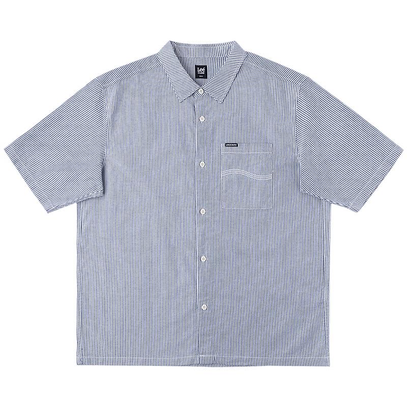 Lee Men s Loose Fit Striped Short Sleeve Shirt L