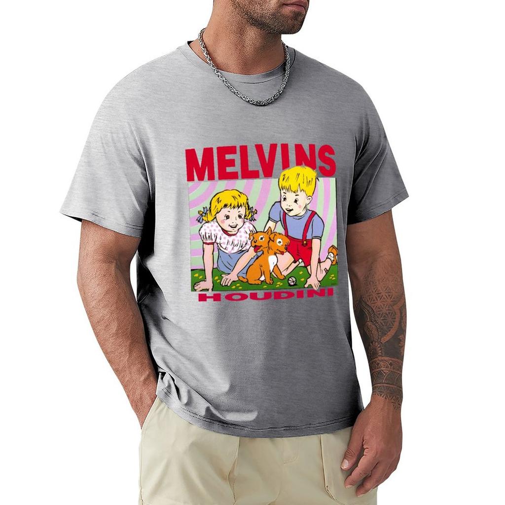Summer Tee-shirt Black Male Top Tees Summer Tshirt Melvins - Houdini T-Shirt Humor T Shirt Short Sleeve O-neck Brand T-shirt