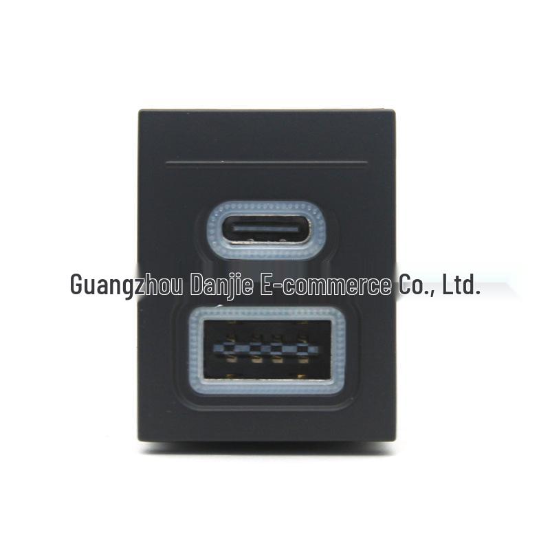 Compatible with Volkswagen POLO 04-11 Models: QC3.0C+Type-C USB Fast Charger Socket.