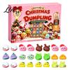 Mini Soft Toys for Party Favors 2026 Christmas Dumplings Advent Calendar with 24 Bun Squeeze Educational Fidget Tools Concentration Toys, Festive